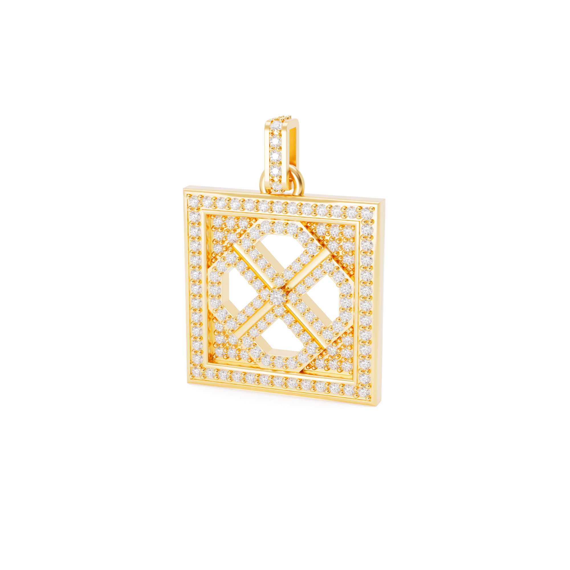 Full Diamond GG Signature Pendant