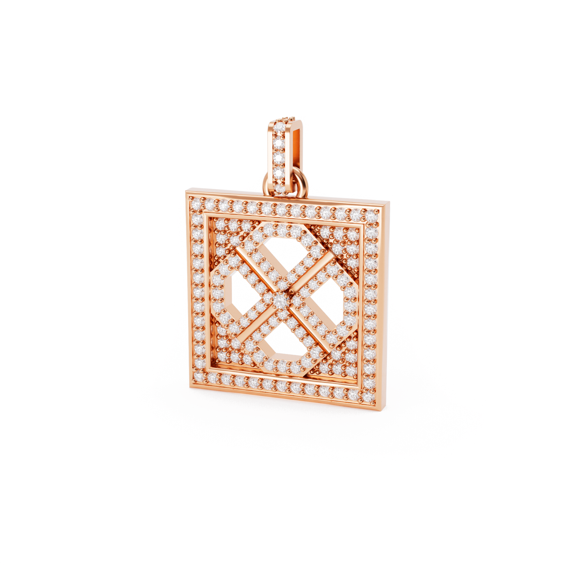 Full Diamond GG Signature Pendant