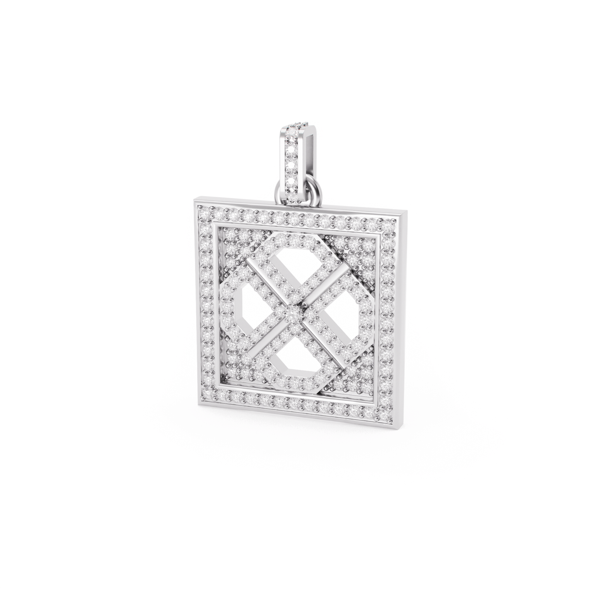 Full Diamond GG Signature Pendant