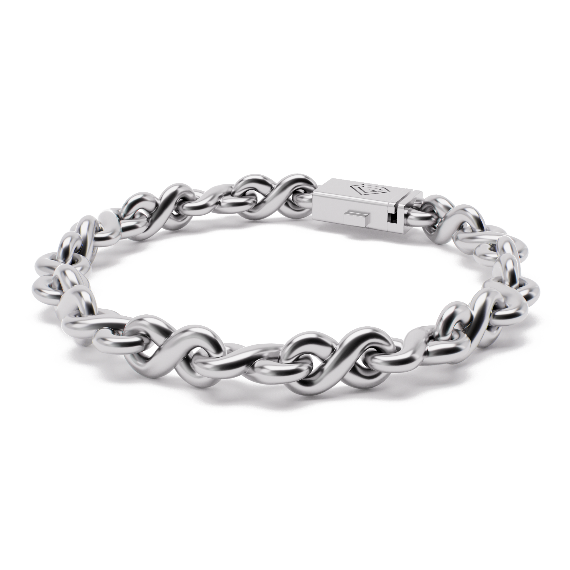 Twisted Silver Infinity Bracelet
