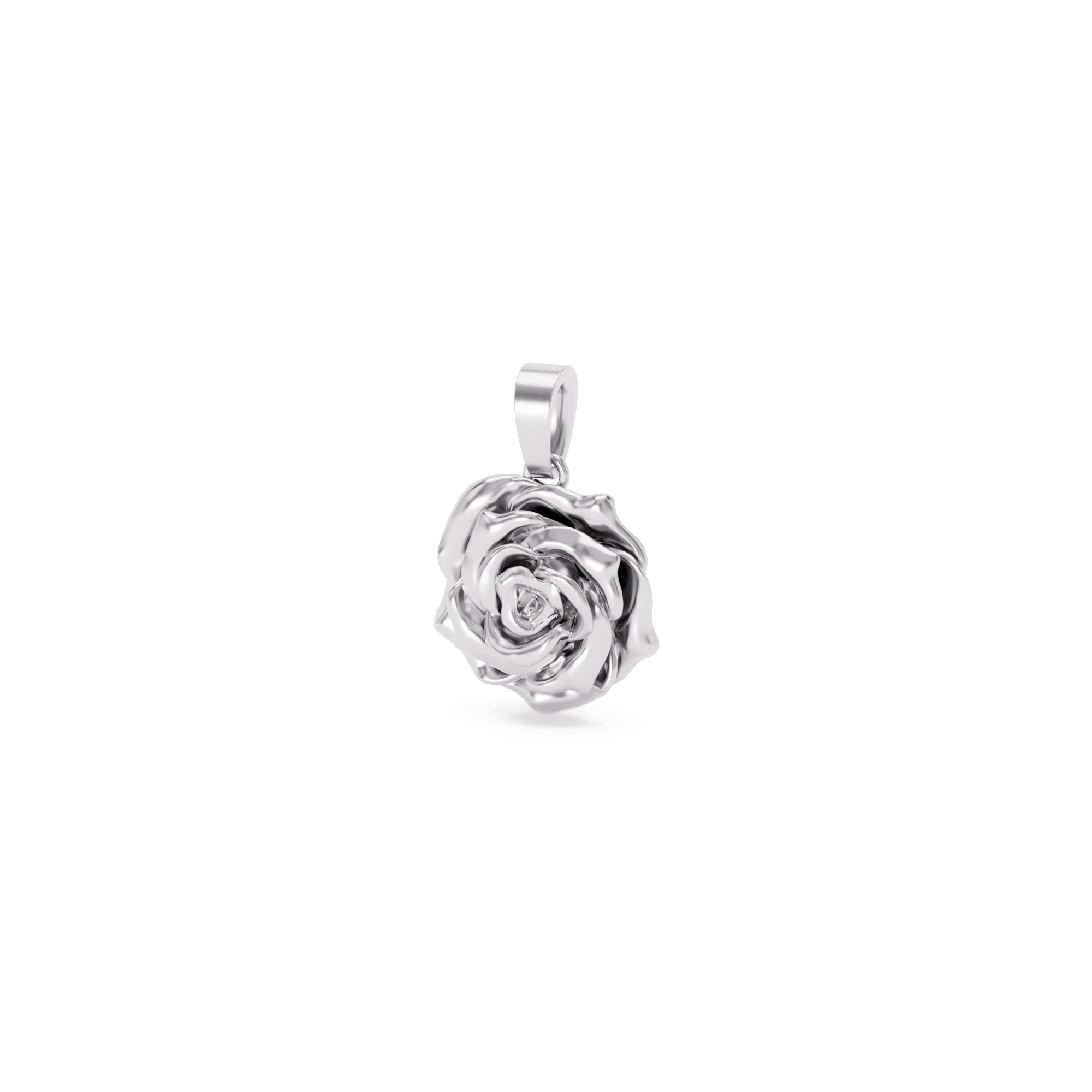 Silver Rose Pendant