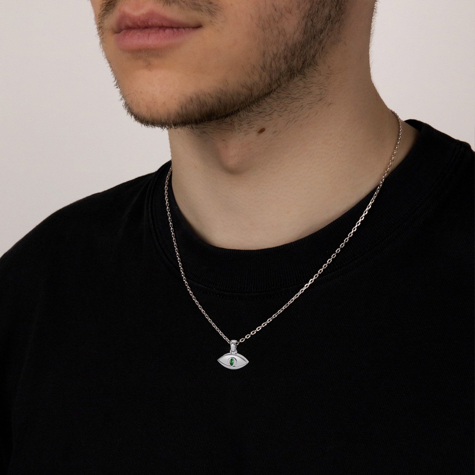 Silver Evil Eye Pendant