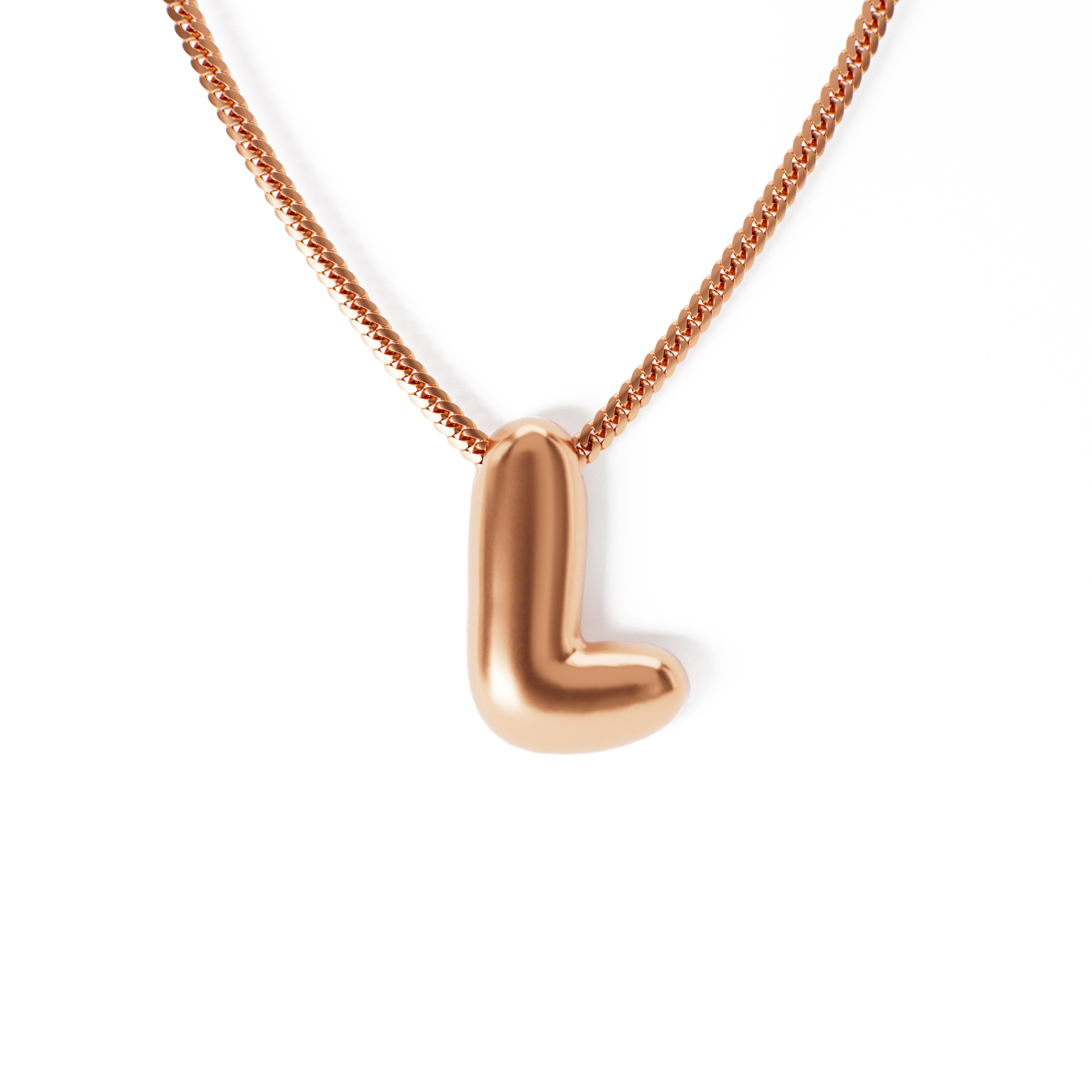 Gold Bubble Letter Pendant