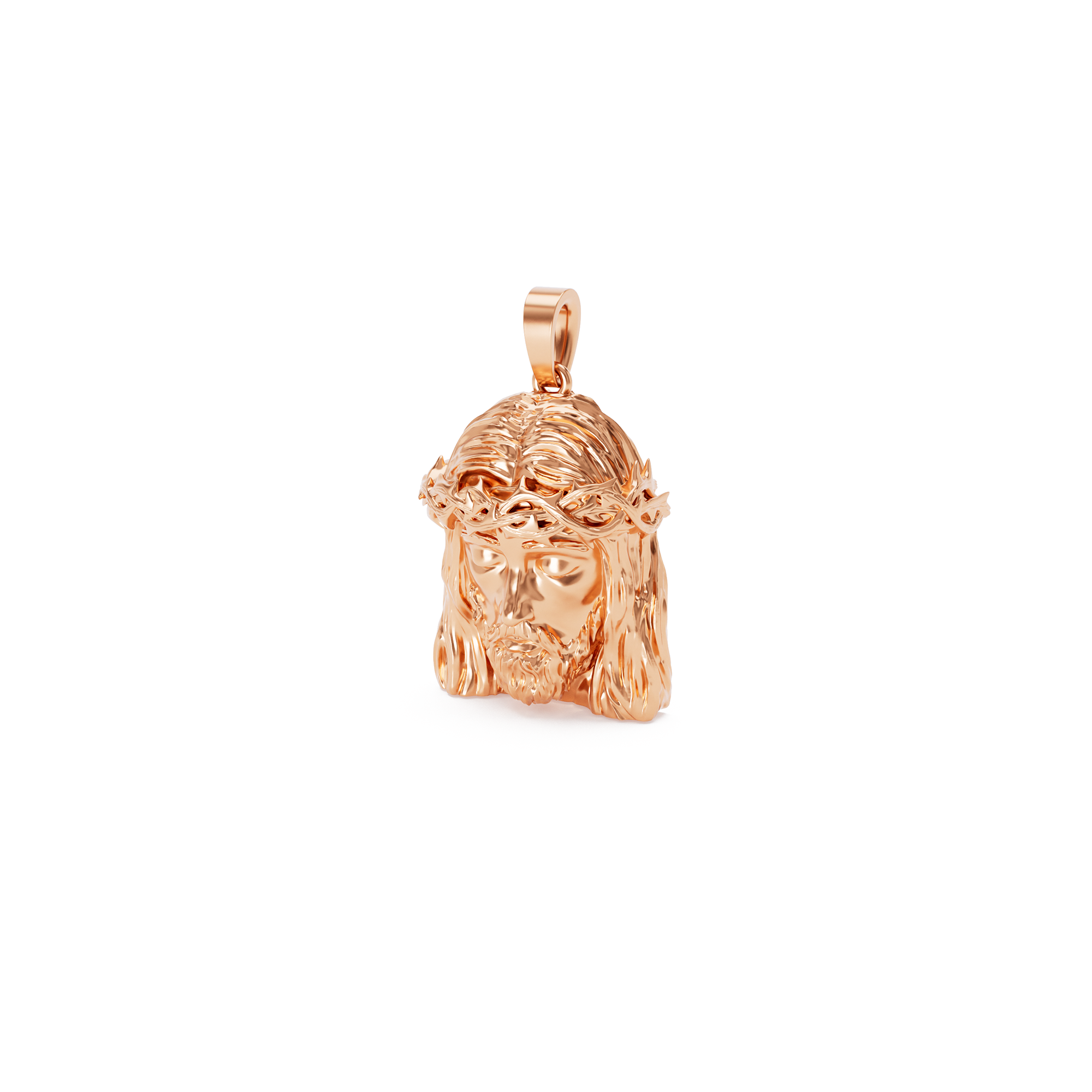 Mini Gold Jesus Head Pendant